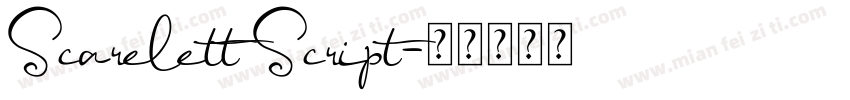 Scarelett Script字体转换